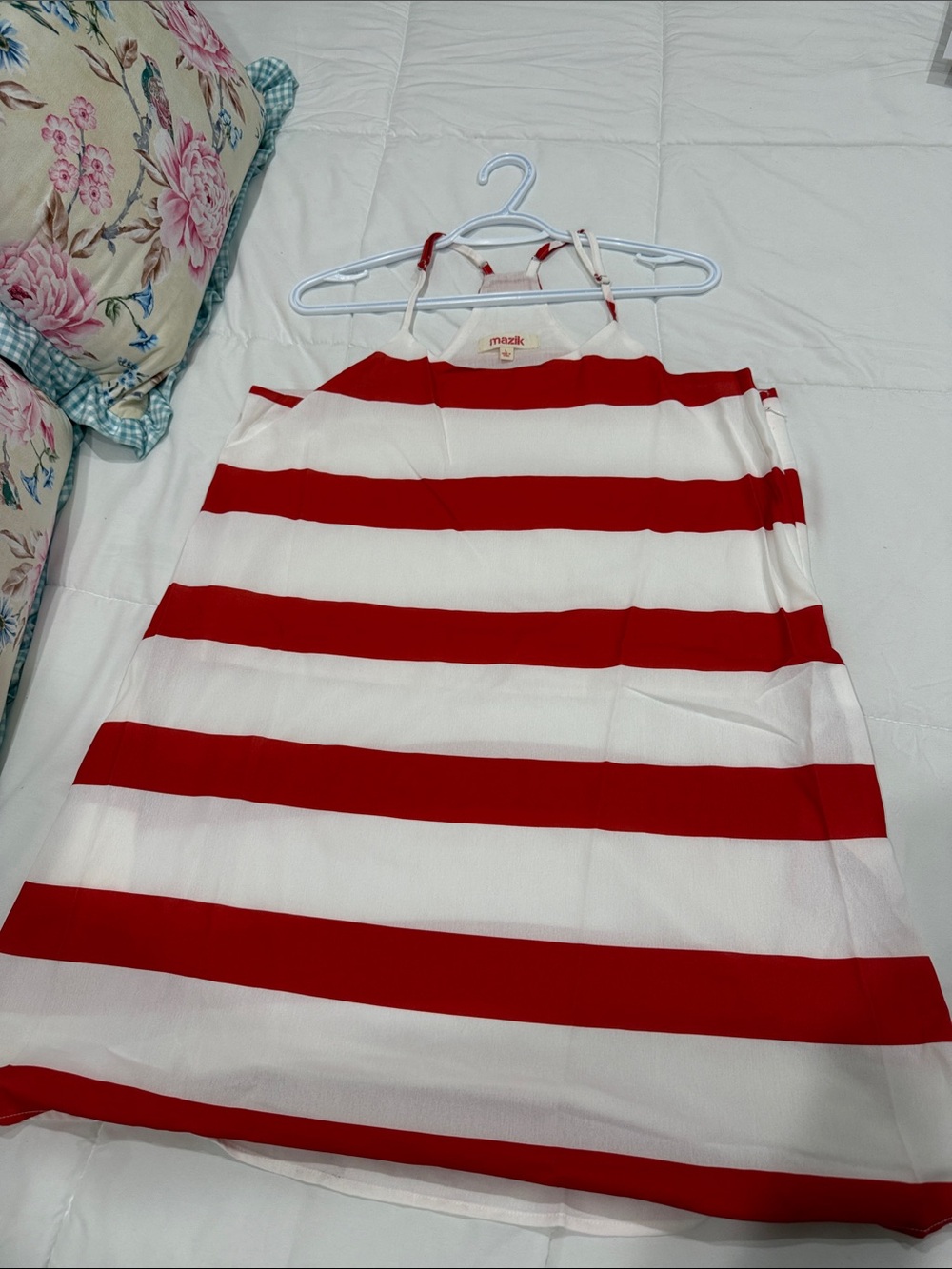 Mazik Red & White Striped Tank Dress